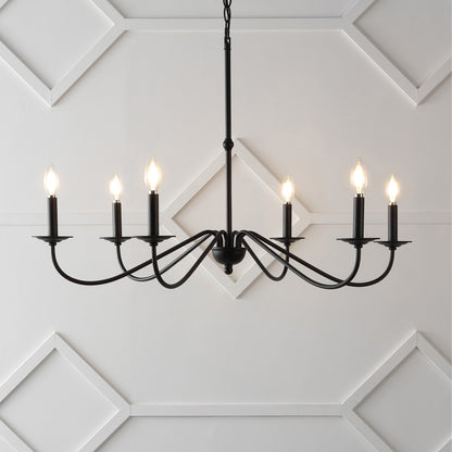 34.75 6-Light Iron LED Chandelier, by JONATHAN Y