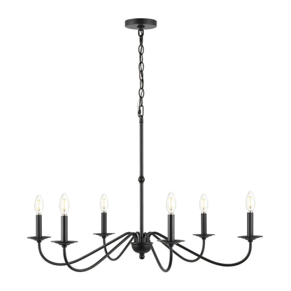 34.75 6-Light Iron LED Chandelier, by JONATHAN Y