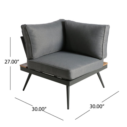 Norfolk Outdoor V-Shaped 5 Seater Sofa Set by Christopher Knight Home