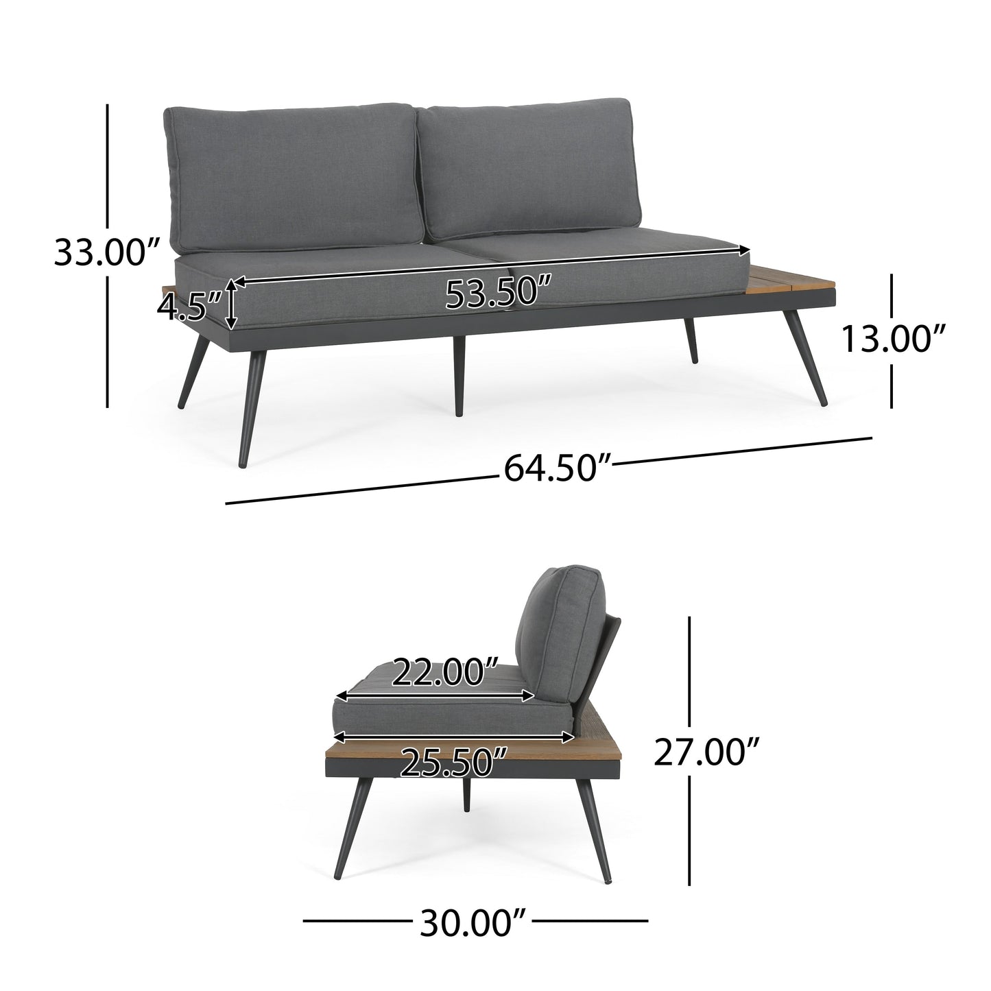 Norfolk Outdoor V-Shaped 5 Seater Sofa Set by Christopher Knight Home