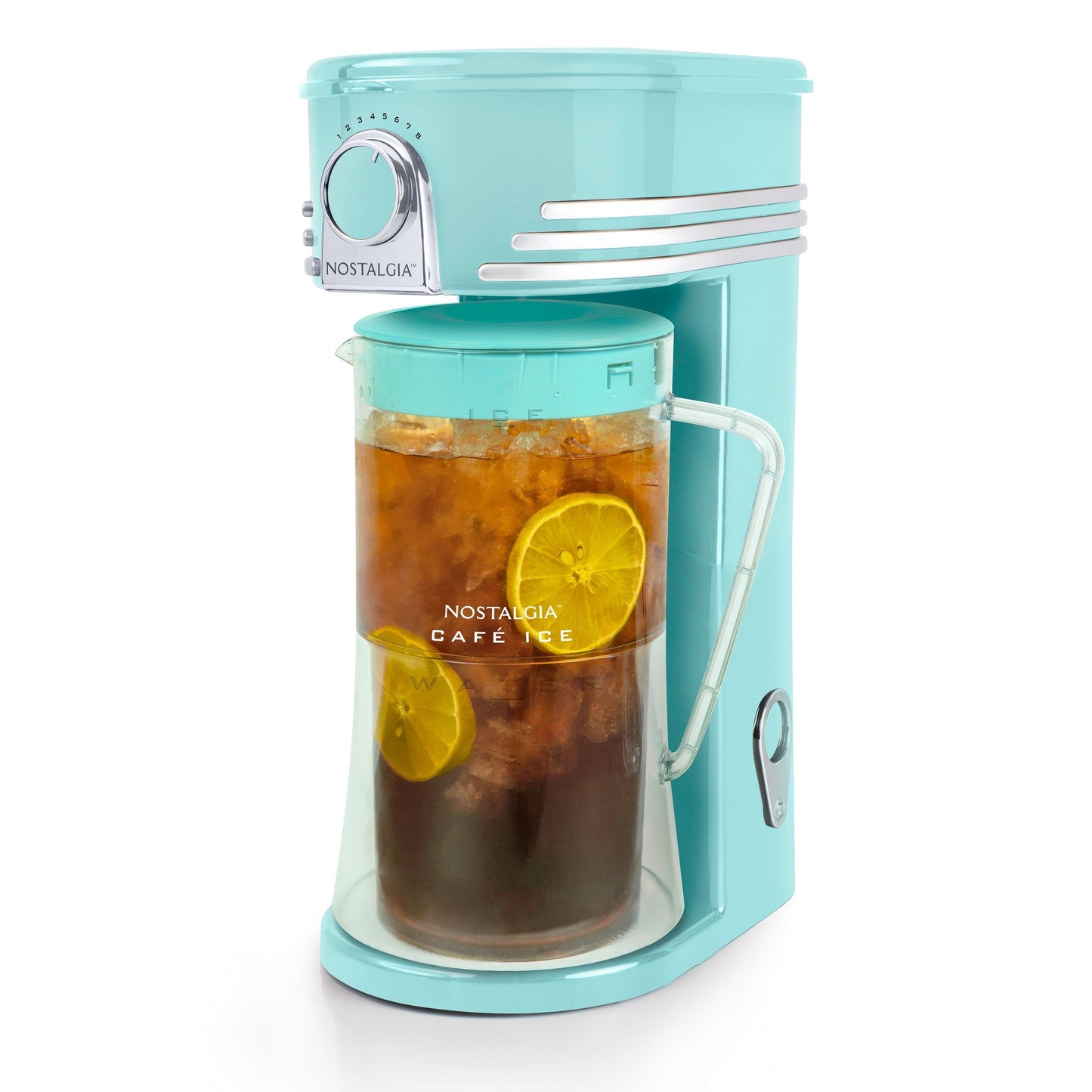 Nostalgia Ice Tea & Coffee Maker with Plastic Pitcher, Black
