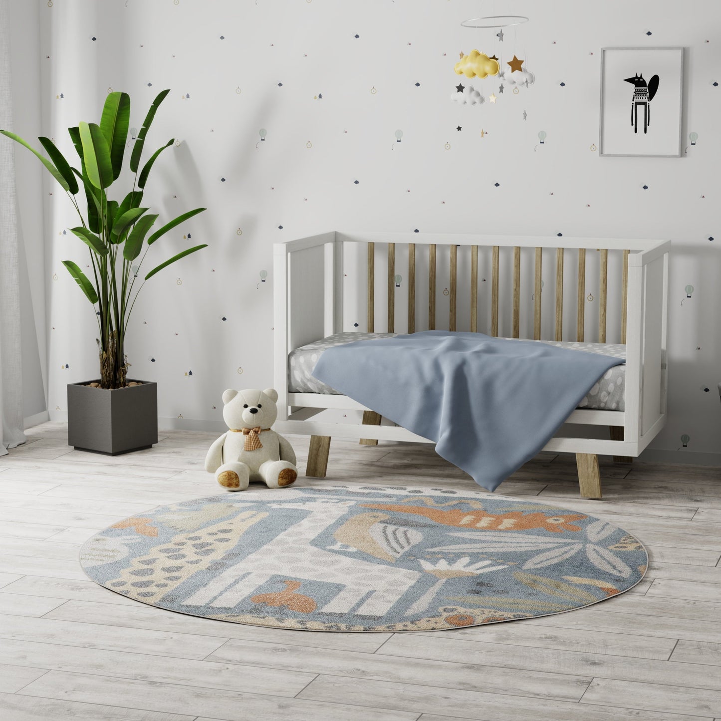 Nourison Astra Machine Washable Animal Print Area Rug