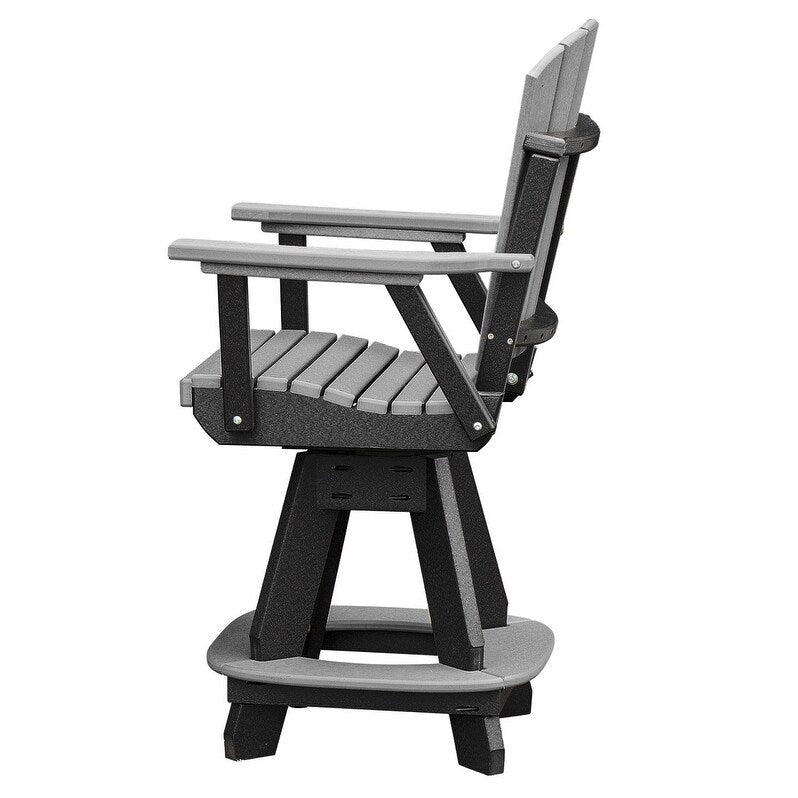 OS Home and Office Five Piece Square Counter Height Dining Set in Light Gray on a Black Base