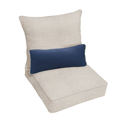 Oakley Sunbrella Solid Indoor/ Outdoor Corded Pillow and Chair Cushion Set