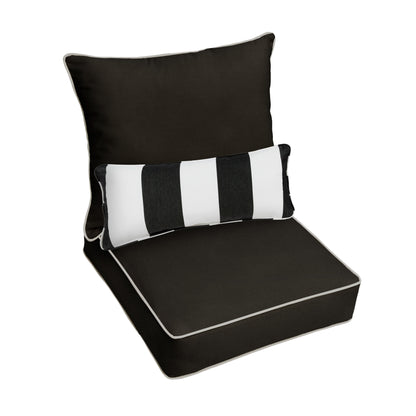 Oakley Sunbrella Solid Indoor/ Outdoor Corded Pillow and Chair Cushion Set