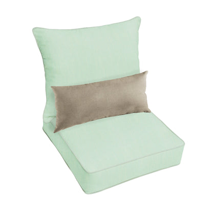Oakley Sunbrella Solid Indoor/ Outdoor Corded Pillow and Chair Cushion Set