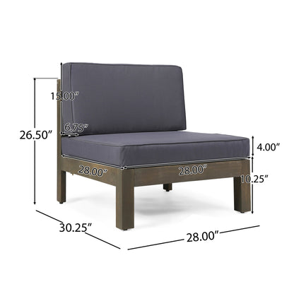 Oana Outdoor 12-Piece U-Shaped Acacia Wood Sectional Sofa Set by Christopher Knight Home
