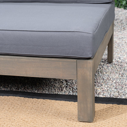 Oana Outdoor 12-Piece U-Shaped Acacia Wood Sectional Sofa Set by Christopher Knight Home
