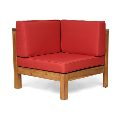 Oana Outdoor 12-Piece U-Shaped Acacia Wood Sectional Sofa Set by Christopher Knight Home