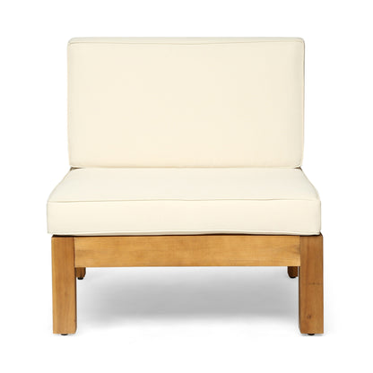 Oana Outdoor 12-Piece U-Shaped Acacia Wood Sectional Sofa Set by Christopher Knight Home
