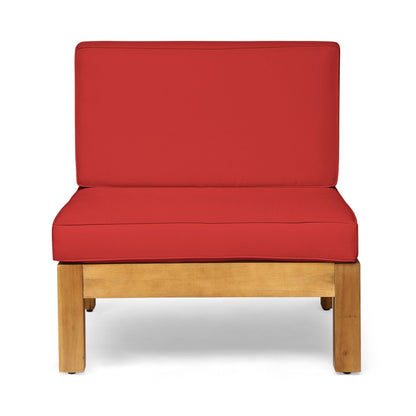 Oana Outdoor 12-Piece U-Shaped Acacia Wood Sectional Sofa Set by Christopher Knight Home