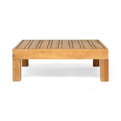 Oana Outdoor 12-Piece U-Shaped Acacia Wood Sectional Sofa Set by Christopher Knight Home