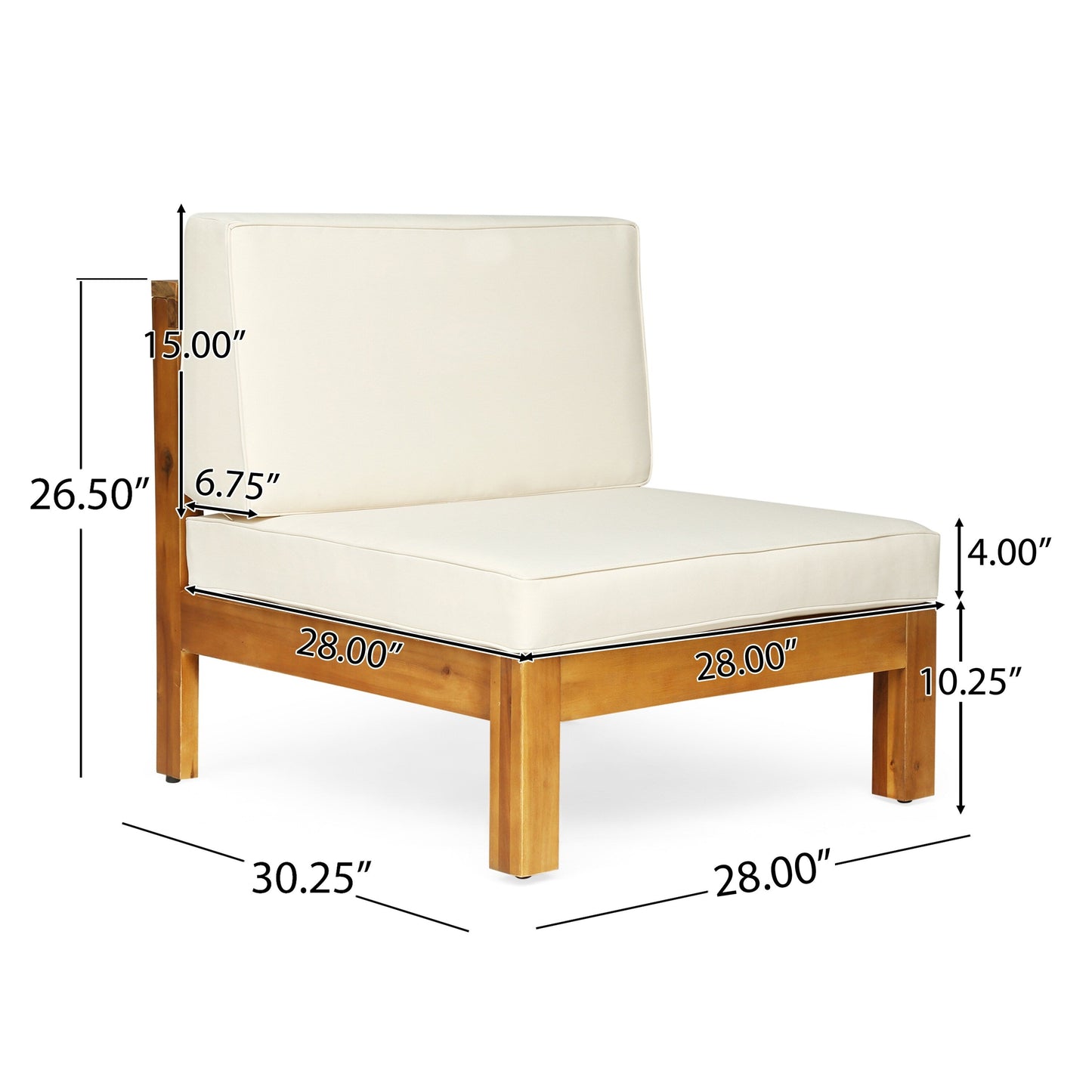 Oana Outdoor 12-Piece U-Shaped Acacia Wood Sectional Sofa Set by Christopher Knight Home