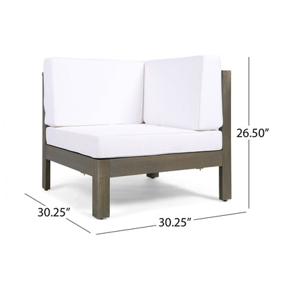 Oana Outdoor 12-Piece U-Shaped Acacia Wood Sectional Sofa Set by Christopher Knight Home
