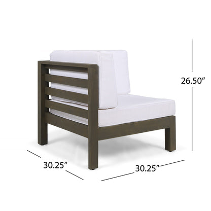 Oana Outdoor 12-Piece U-Shaped Acacia Wood Sectional Sofa Set by Christopher Knight Home
