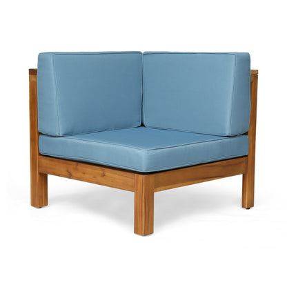 Oana Outdoor 12-Piece U-Shaped Acacia Wood Sectional Sofa Set by Christopher Knight Home
