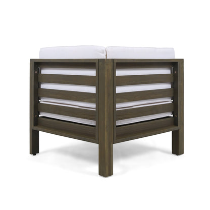 Oana Outdoor 12-Piece U-Shaped Acacia Wood Sectional Sofa Set by Christopher Knight Home