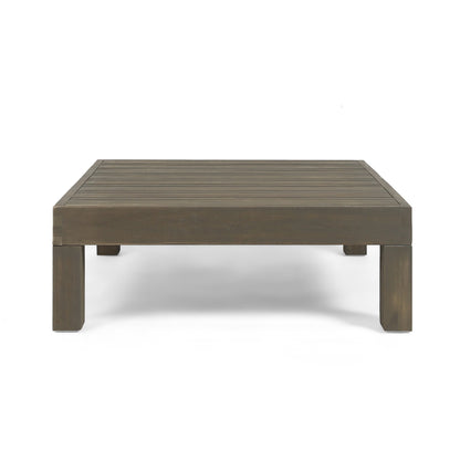 Oana Outdoor 9-Piece Acacia Wood Sectional Sofa Set with Coffee Table by Christopher Knight Home