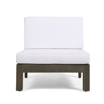 Oana Outdoor 9-Piece Acacia Wood Sectional Sofa Set with Coffee Table by Christopher Knight Home