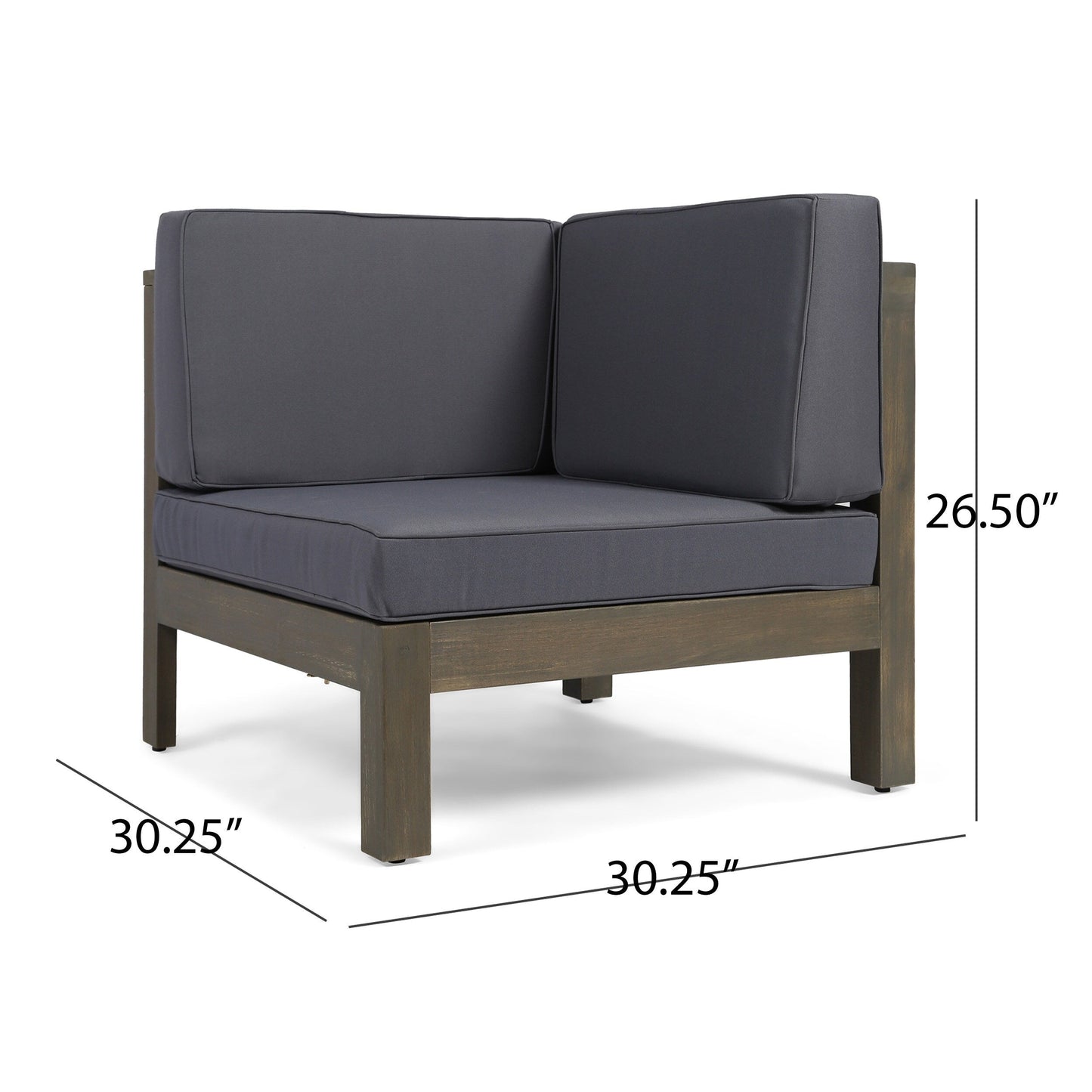 Oana Outdoor 9-piece Acacia Wood U-shaped Sectional Set by Christopher Knight Home