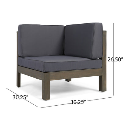 Oana Outdoor 9-piece Acacia Wood U-shaped Sectional Set by Christopher Knight Home