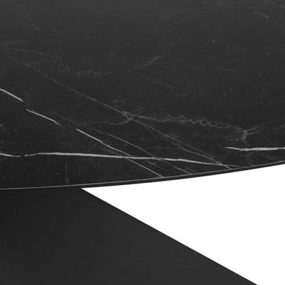 Table à manger ovale noire Oblo