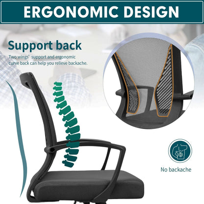 Homall Office Chair Mesh Chair Ergonomic Desk Chair with Lumbar Support