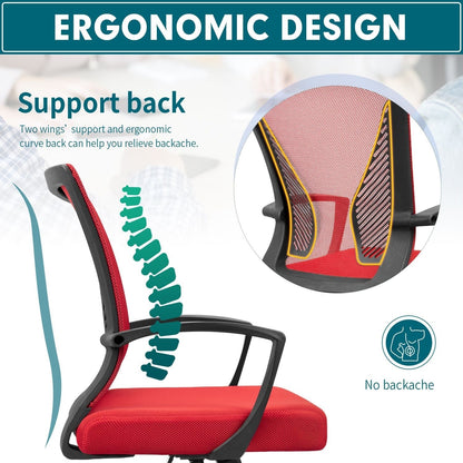 Homall Office Chair Mesh Chair Ergonomic Desk Chair with Lumbar Support