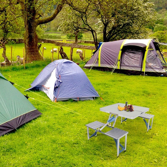 One Piece Folding Camping Table and Chair Aluminum Alloy