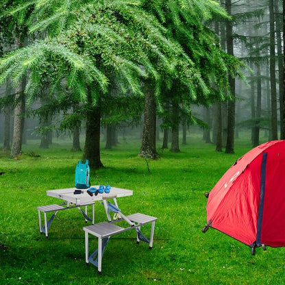 One Piece Folding Camping Table and Chair Aluminum Alloy