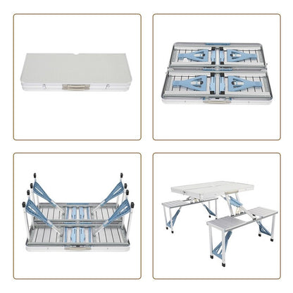 One Piece Folding Camping Table and Chair Aluminum Alloy
