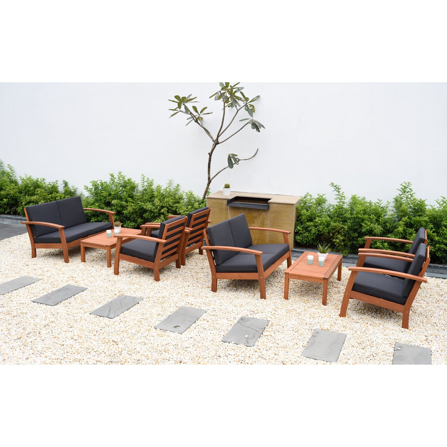 Amazonia FSC Certified Wood 8pc Outdoor Patio Seating Set