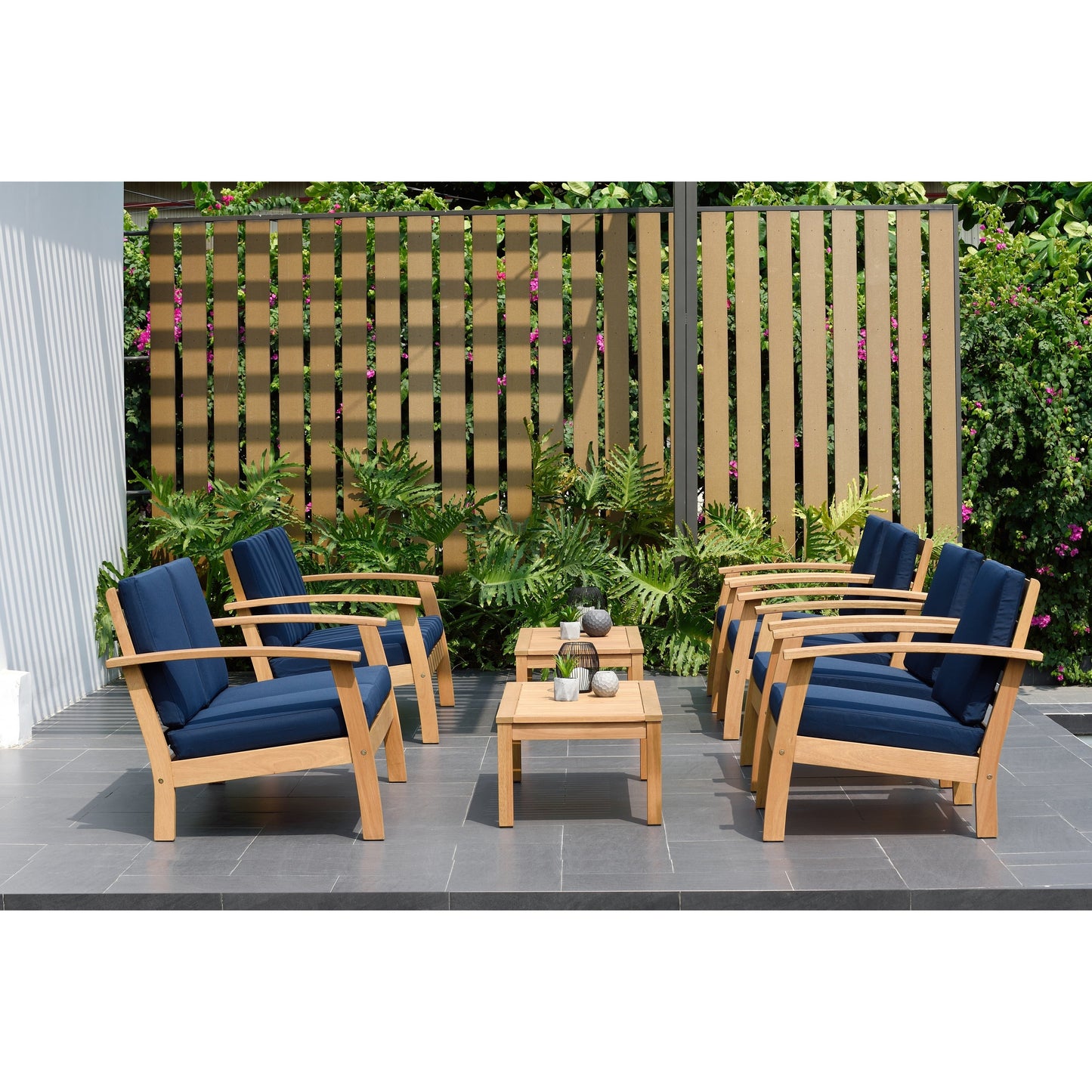 Amazonia FSC Certified Wood 8pc Outdoor Patio Seating Set
