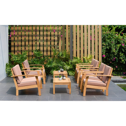 Amazonia FSC Certified Wood 8pc Outdoor Patio Seating Set