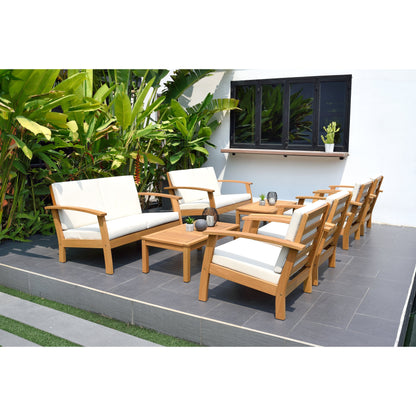 Amazonia FSC Certified Wood 8pc Outdoor Patio Seating Set