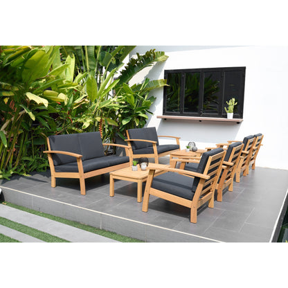 Amazonia FSC Certified Wood 8pc Outdoor Patio Seating Set