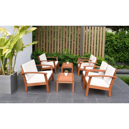 Amazonia FSC Certified Wood 8pc Outdoor Patio Seating Set
