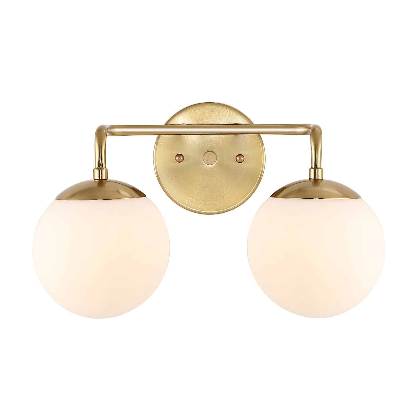 Globe Metal/Frosted Glass Modern LED Vanity, by JONATHAN Y
