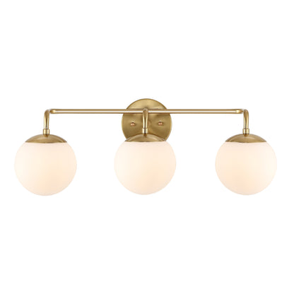 Globe Metal/Frosted Glass Modern LED Vanity, by JONATHAN Y