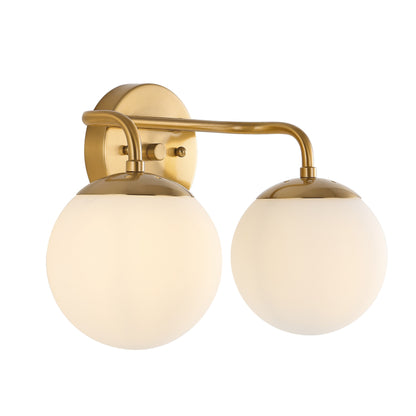 Globe Metal/Frosted Glass Modern LED Vanity, by JONATHAN Y