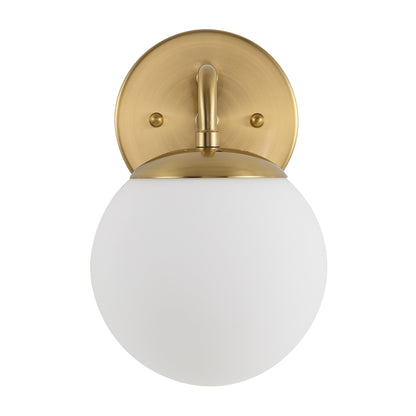 Globe Metal/Frosted Glass Modern LED Vanity, by JONATHAN Y