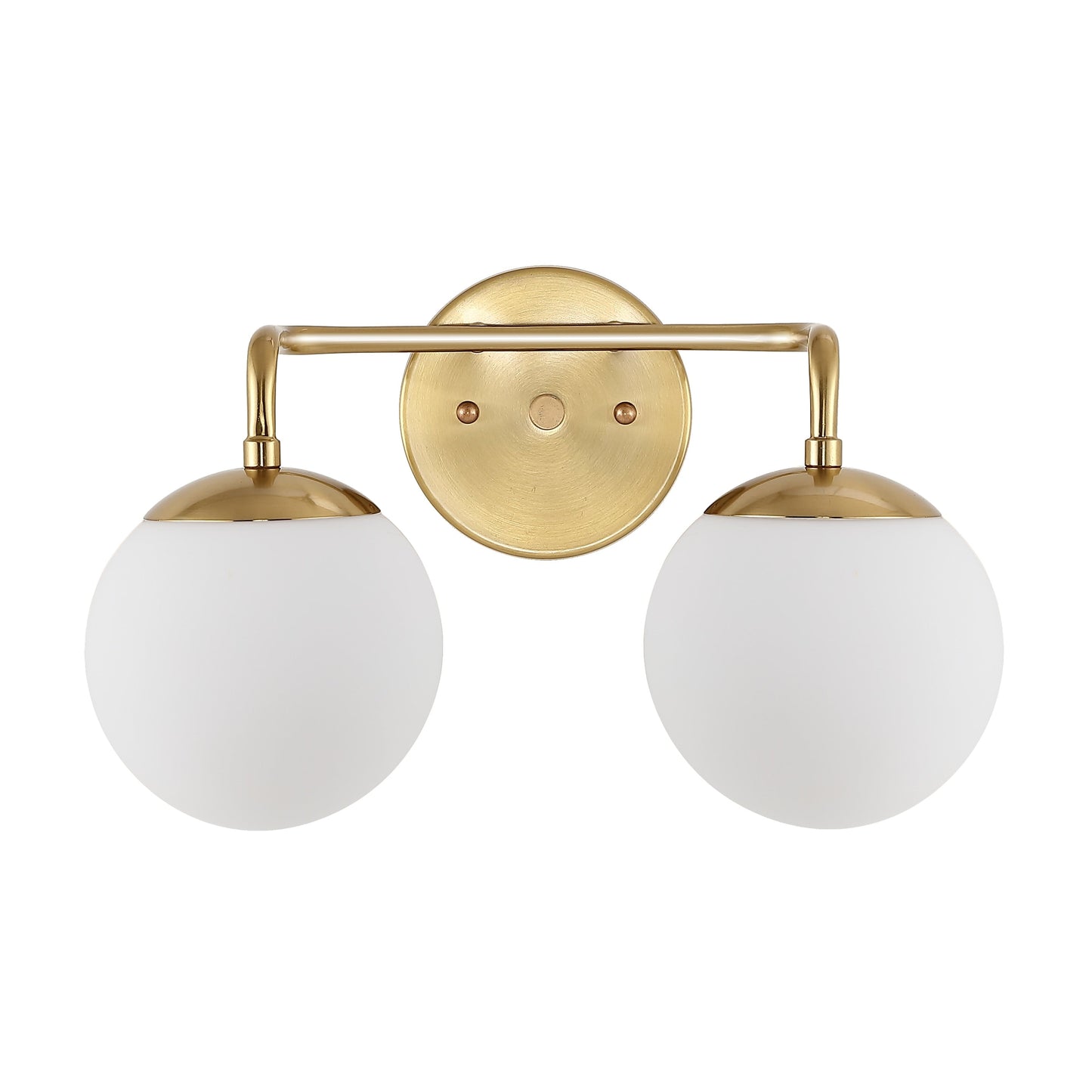 Globe Metal/Frosted Glass Modern LED Vanity, by JONATHAN Y