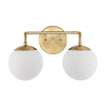 Globe Metal/Frosted Glass Modern LED Vanity, by JONATHAN Y