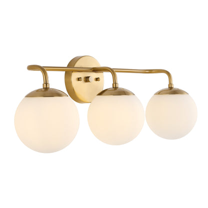 Globe Metal/Frosted Glass Modern LED Vanity, by JONATHAN Y