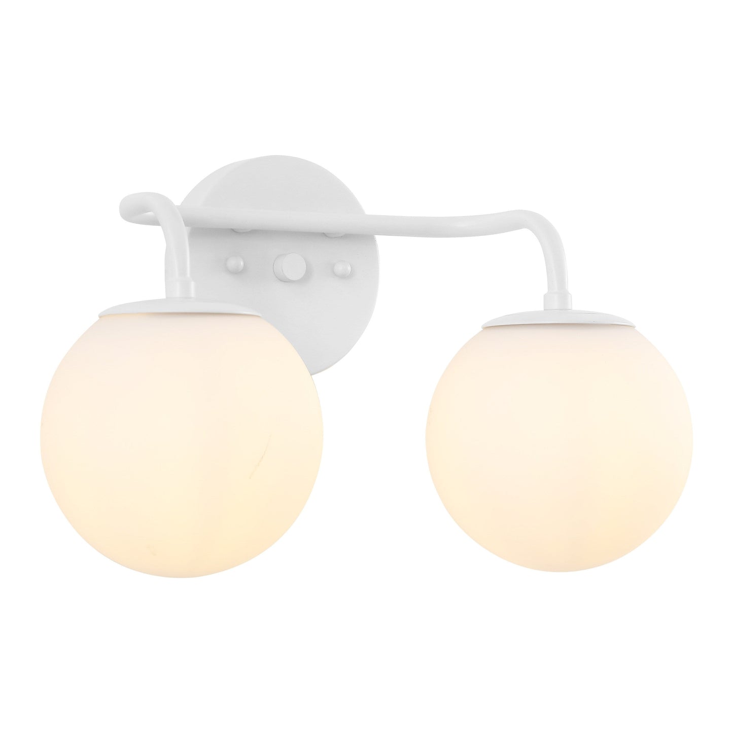 Globe Metal/Frosted Glass Modern LED Vanity, by JONATHAN Y