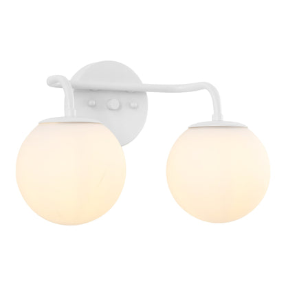 Globe Metal/Frosted Glass Modern LED Vanity, by JONATHAN Y