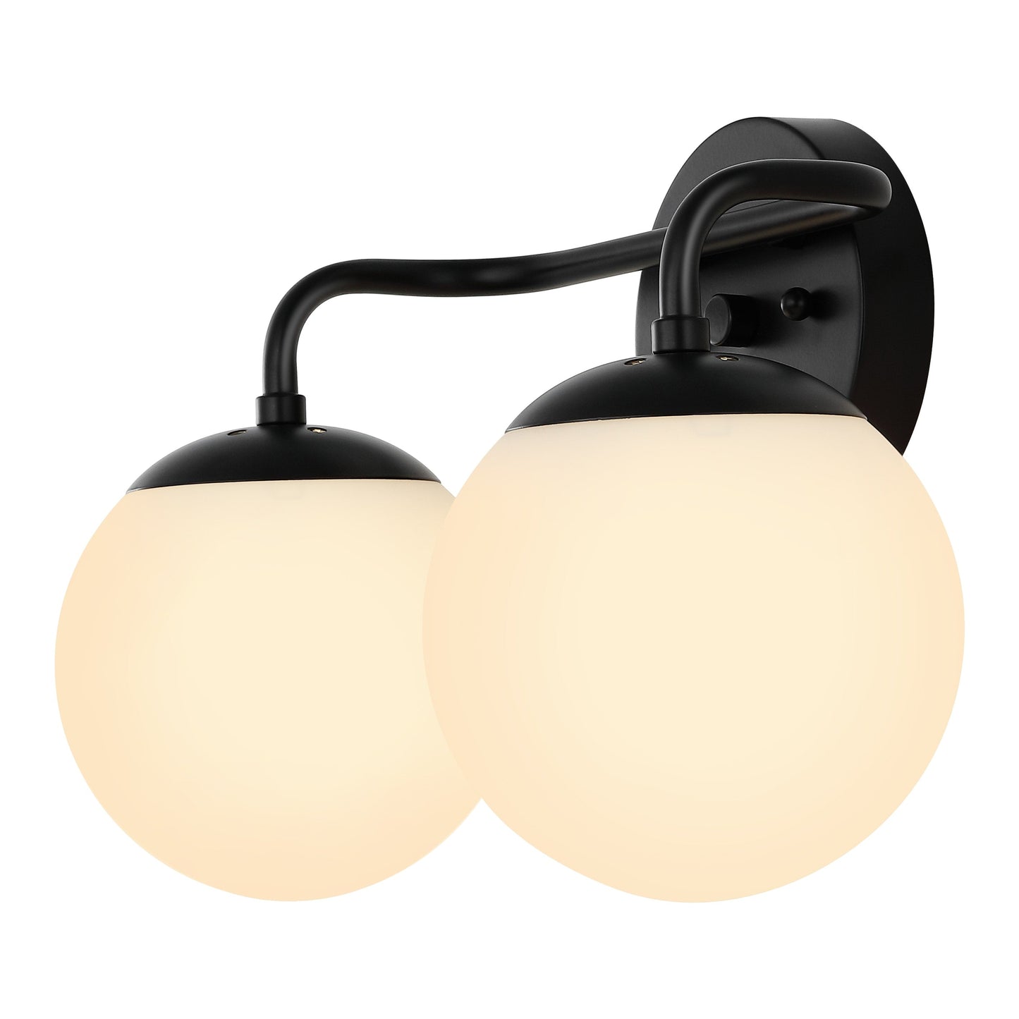 Globe Metal/Frosted Glass Modern LED Vanity, by JONATHAN Y