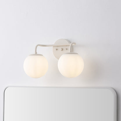 Globe Metal/Frosted Glass Modern LED Vanity, by JONATHAN Y