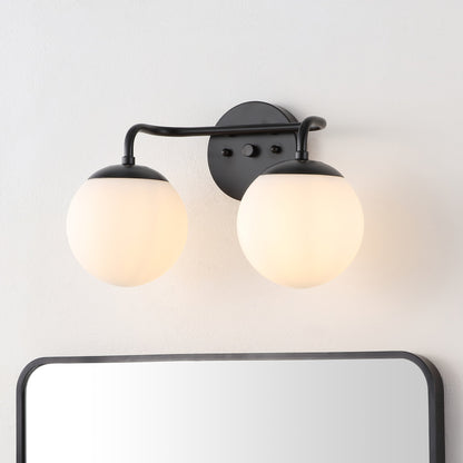 Globe Metal/Frosted Glass Modern LED Vanity, by JONATHAN Y