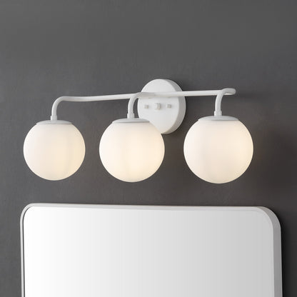 Globe Metal/Frosted Glass Modern LED Vanity, by JONATHAN Y